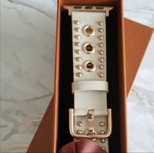 Hollow Rivet Leather Bands Compatible with Apple Watch 38mm